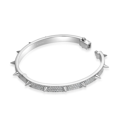 Brazalete con punta de moissanita - 7 mm