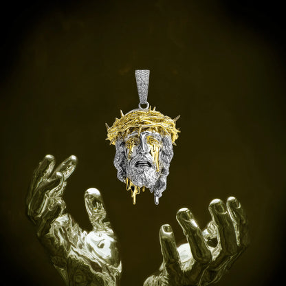 Drip Messiah - Tears Fall Jesus Pendant - 38mm