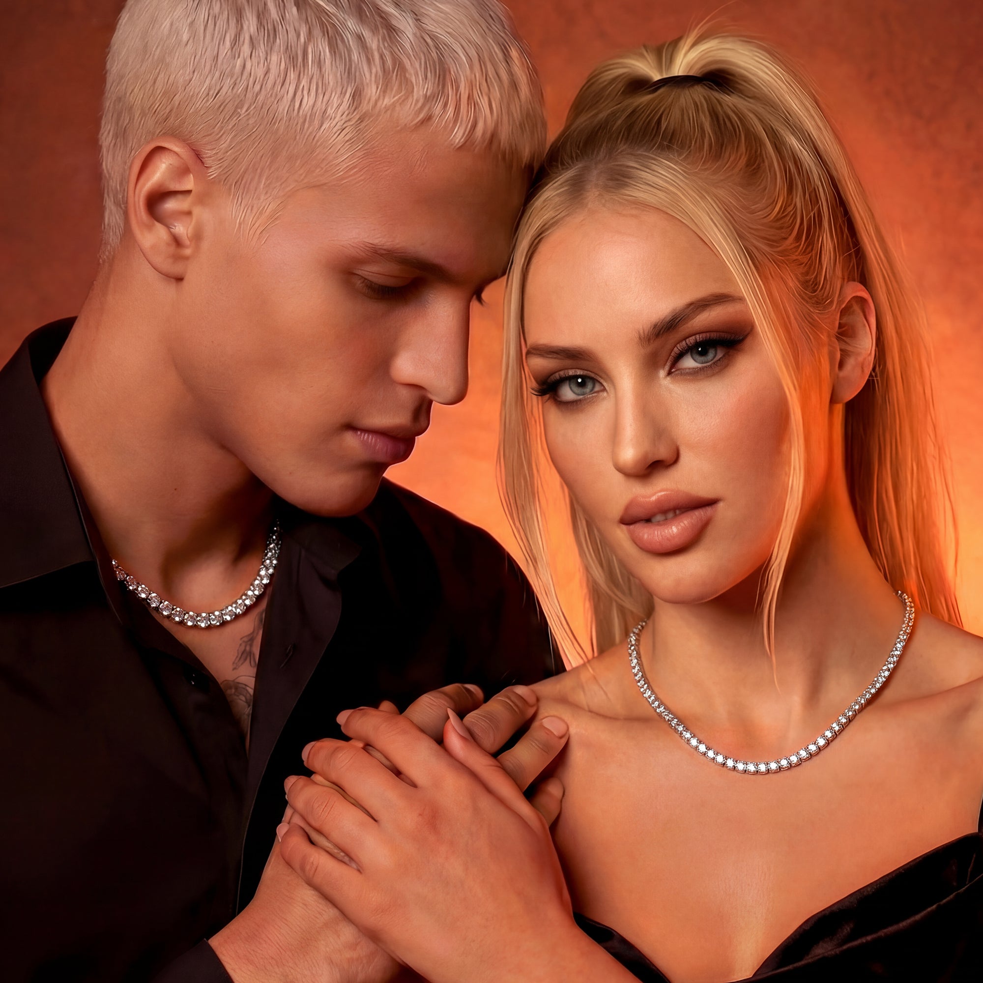 Couple Sync Tennis Chain Set