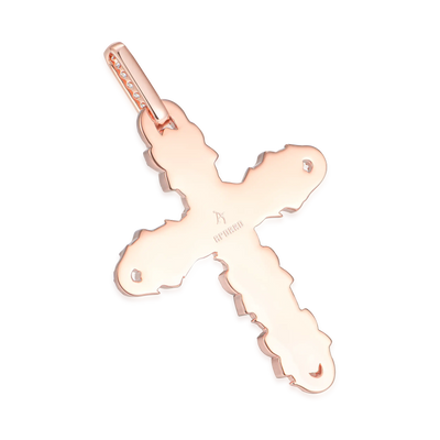 Pearl Rose Cross Pendant