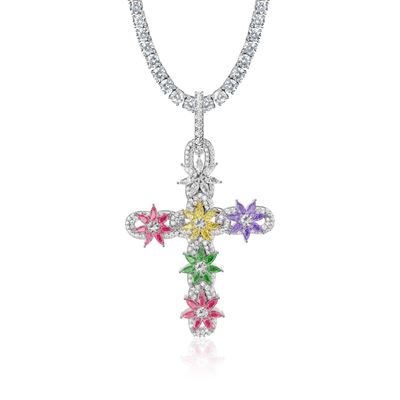 Lily Infinity Cross Pendant