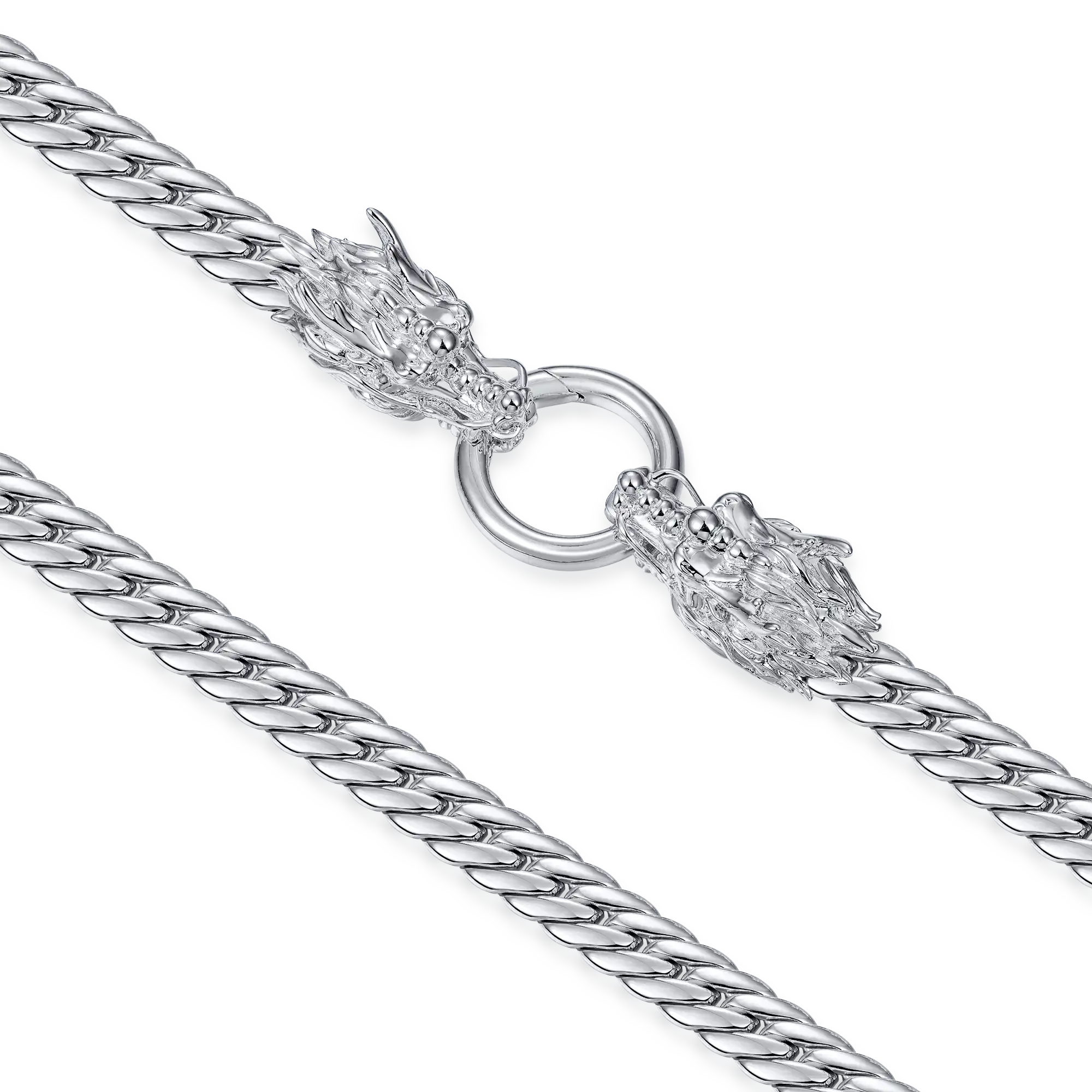 Thorned Cross Dragon Chain & Pendant Set