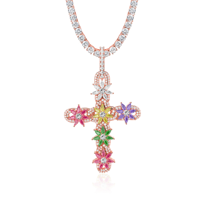 Lily Infinity Cross Pendant
