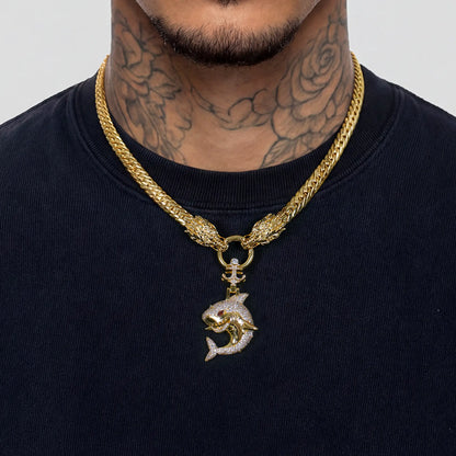 Predator Shark Dragon Chain & Pendant Set