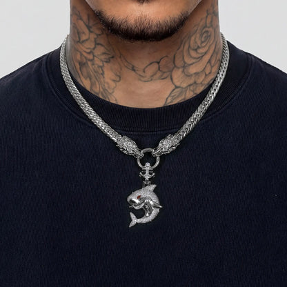 Predator Shark Dragon Chain & Pendant Set