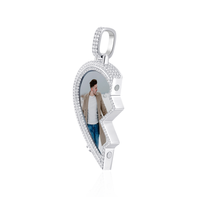 Custom Eternal Heart Frame Photo Pendant