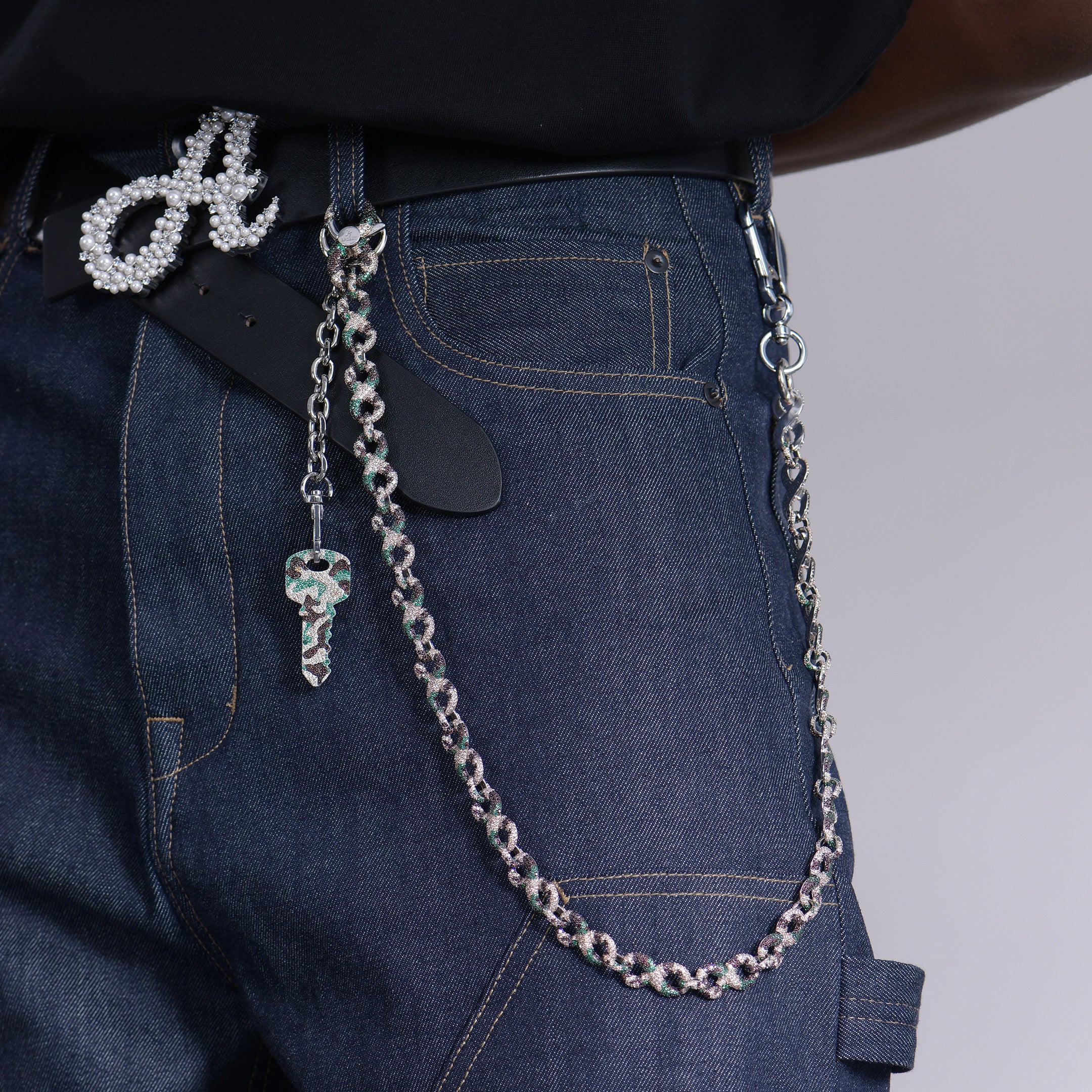 Infinity OG Camo Iced Link Halskette und Brieftaschenkette