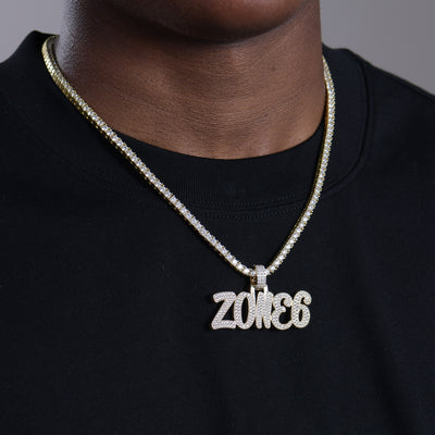 Custom Moissanite Romantic Name Pendant
