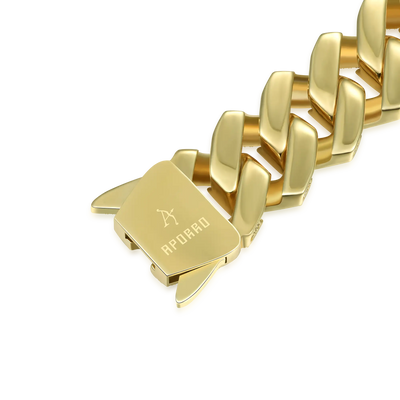 Custom Rollercoaster Buckle Prong Cuban Chain - 25mm