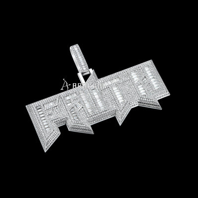 APORRO Premium Custom Baguette Name Necklace