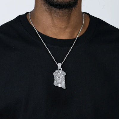 Small Brass Stellar Jesus Pendant
