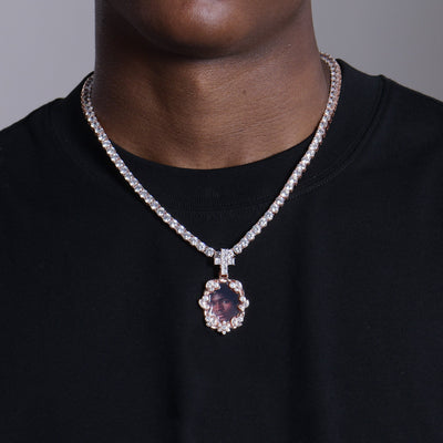 Custom Vine-wrapped Picture Pendant