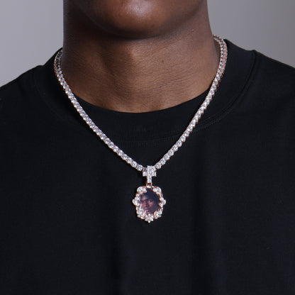 Custom Vine-wrapped Picture Frame Pendant