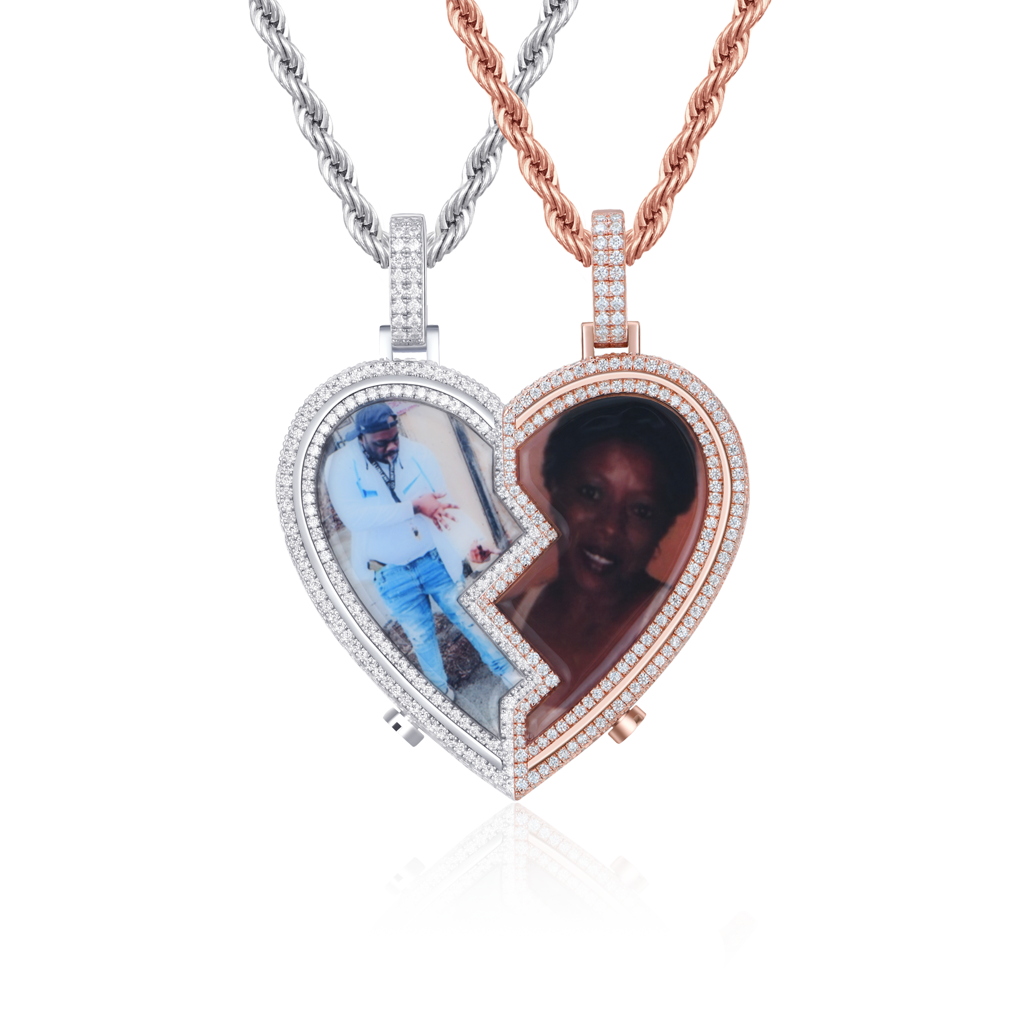 Custom Eternal Heart Frame Photo Pendant