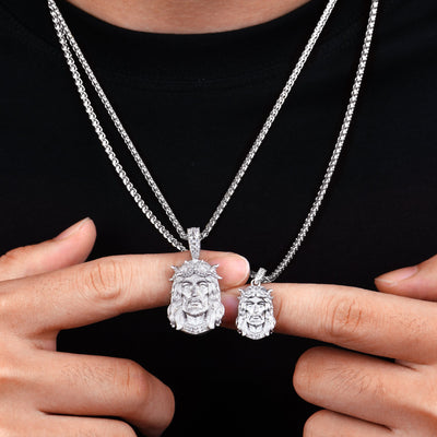 Pendentif Jésus Moissanite - Micro