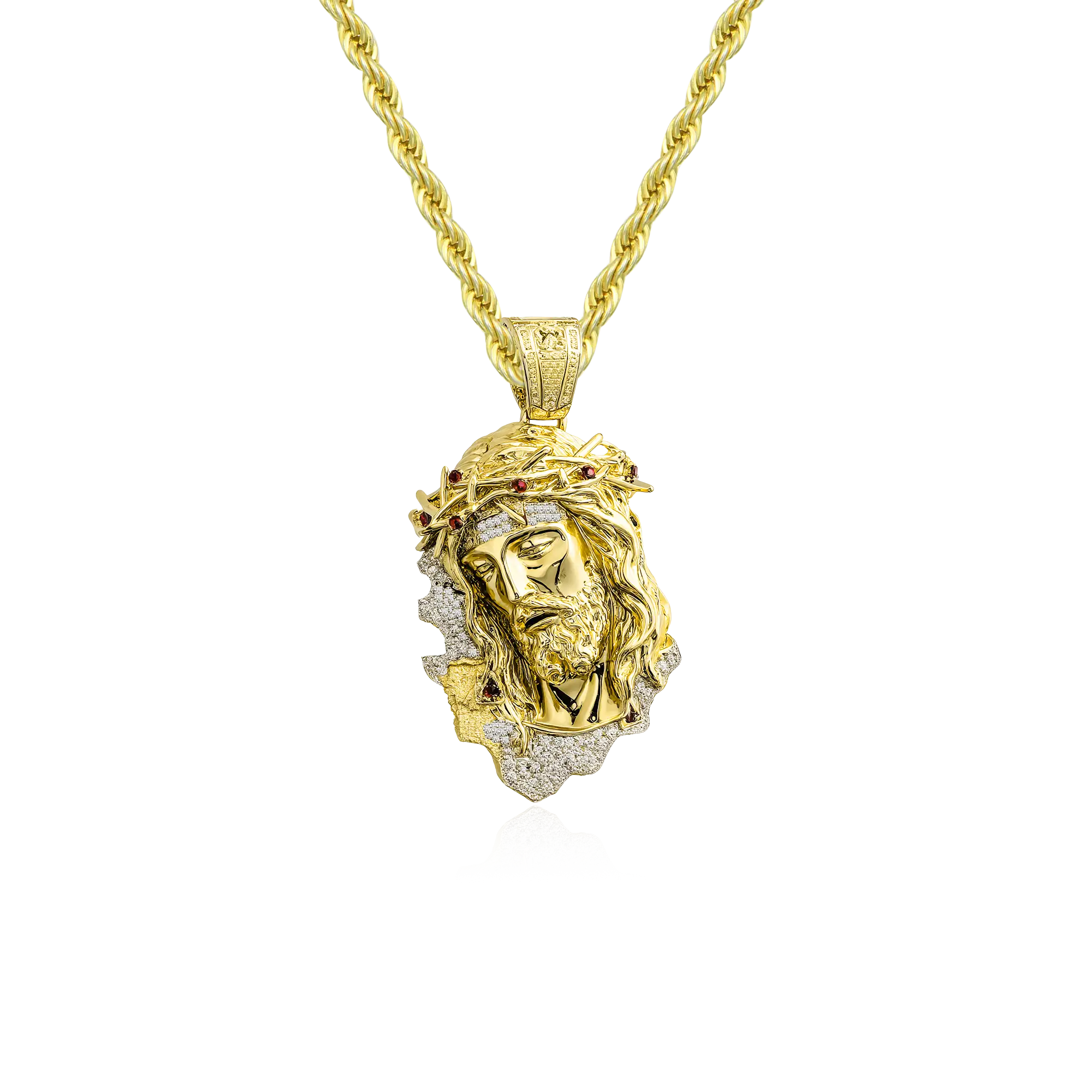 Couronne de chagrin Jésus Pendant - 38 mm