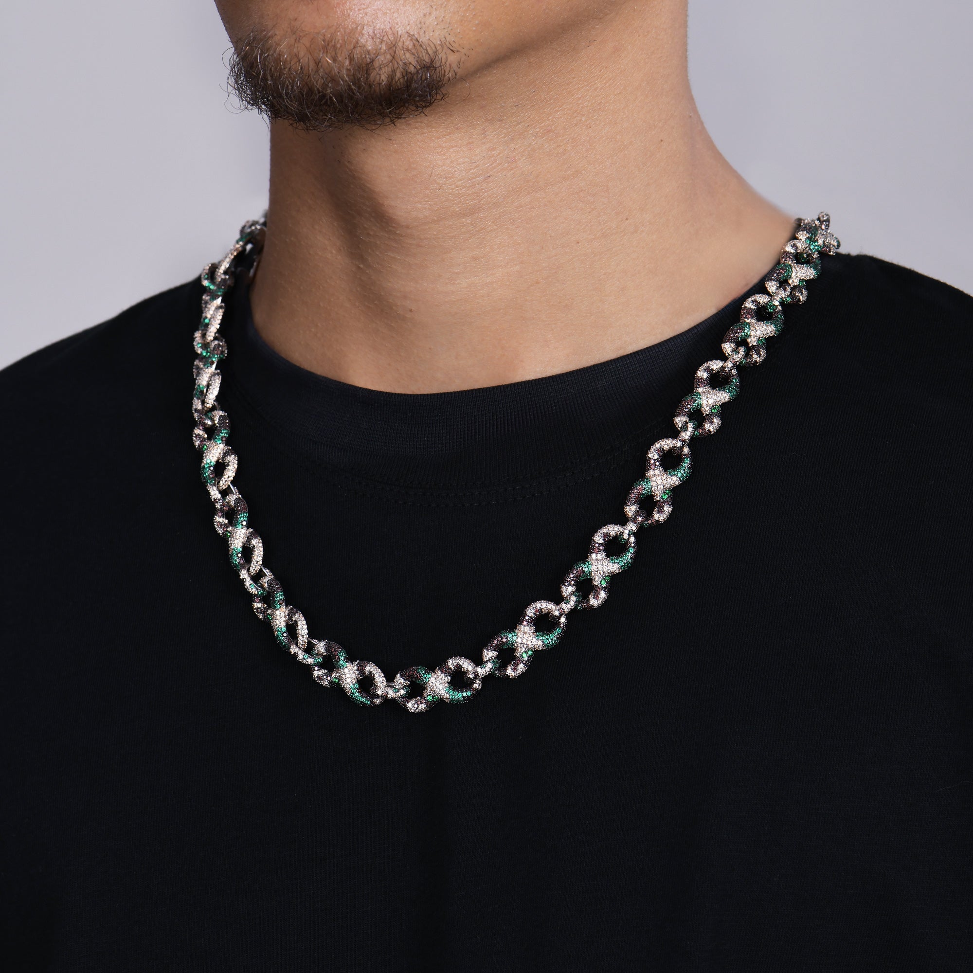 Infinity OG Camo Iced Link Halskette und Brieftaschenkette