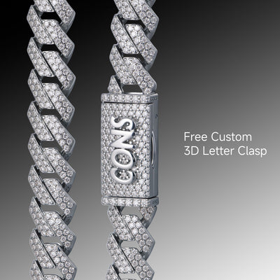 Round Cut Prong Cuban Link Bracelet - 10mm