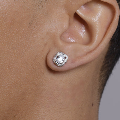 S925 Coiled Snake Stud Earrings