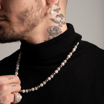 Chaîne de perles et de billes TROVE - 22"