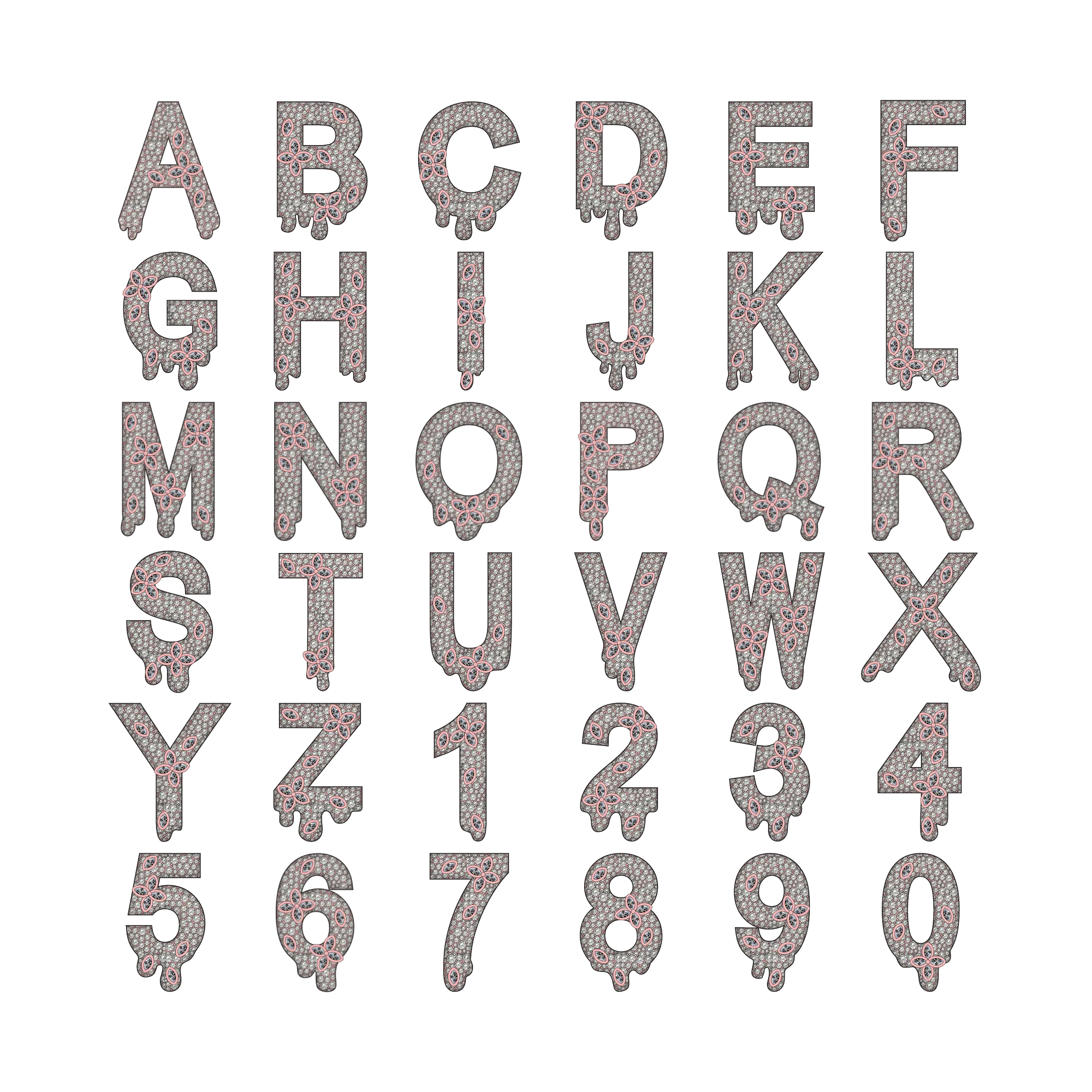 Custom Four Leaf Clover Font Pendant