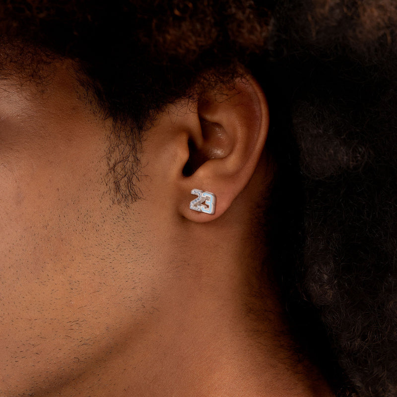 Number 23 Stud Earring - Single - APORRO