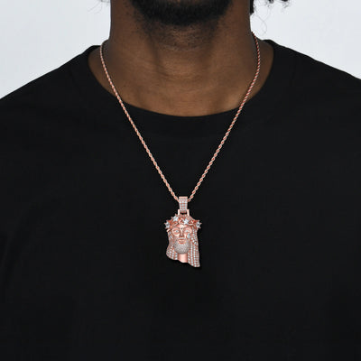 Small Brass Stellar Jesus Pendant
