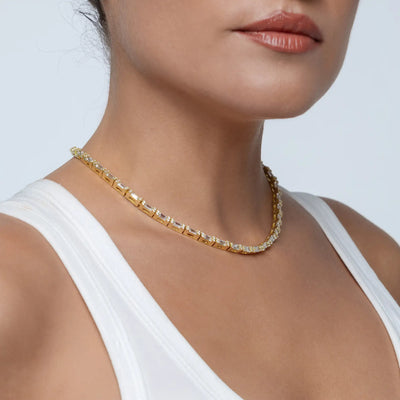 Tenniskette im Baguette- und Rundschliff – 3 mm