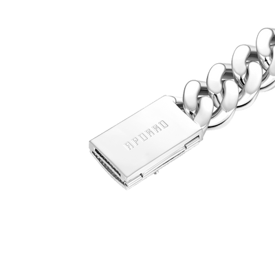 Brazalete de eslabones cubanos con cierre de caja Aporro A® - 19 mm