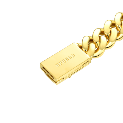Brazalete de eslabones cubanos con cierre de caja Aporro A® - 19 mm