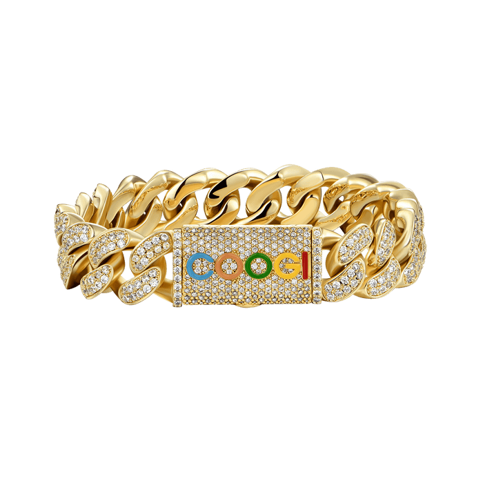 APORRO X COOGI 12mm 18K Gold Cuban Bracelet