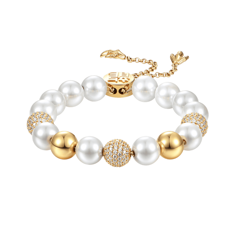 WONG Dragon Pearl and Bead Adjustable Bracelet - APORRO