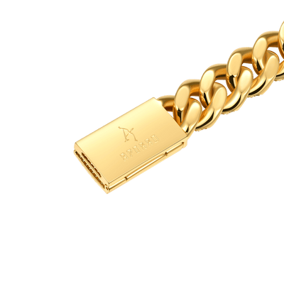 WONG Dragon Box Clasp Cuban Bracelet - 15mm