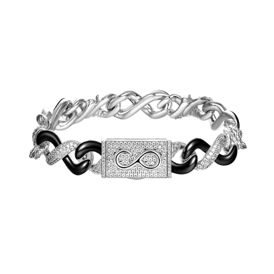 Infinity 12mm Two-tone Snake Shape Bracelet