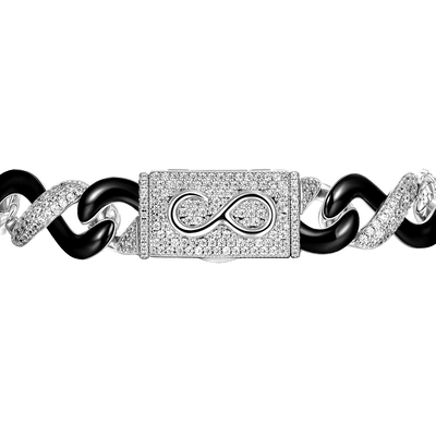 Infinity 12mm Two-tone Snake Shape Bracelet