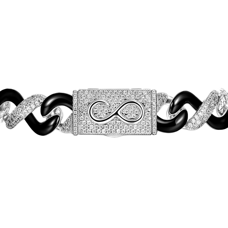 Bracelet Infinity 12mm Bicolore Serpent - Bracelet Infini Doré - APORRO