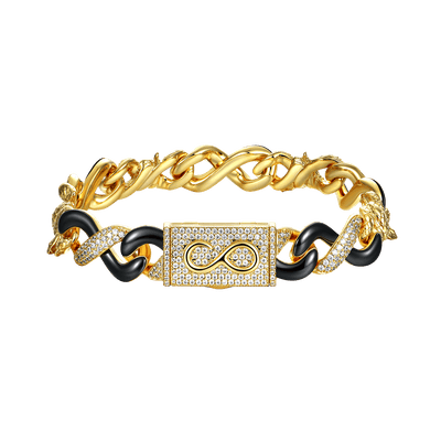 Infinity 12mm Two-tone Snake Shape Bracelet