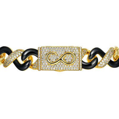 Infinity 12mm Two-tone Snake Shape Bracelet