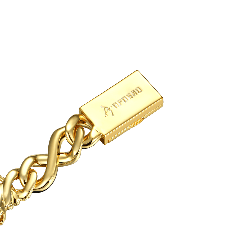 Infinity 12mm Two-tone Snake Shape Bracelet - Gold Infinity Bracelet - APORRO