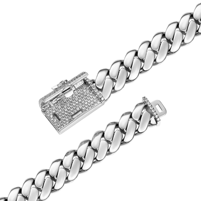 Solid Miami Cuban Bracelet - 12mm