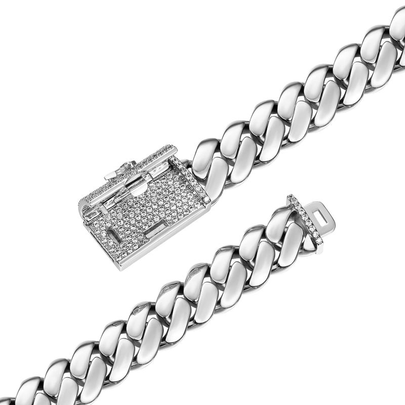 12mm Solid Miami Cuban Bracelet - APORRO