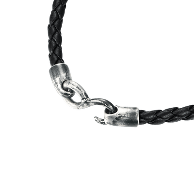 Pulsera Infinito de Piel de Serpiente Negra