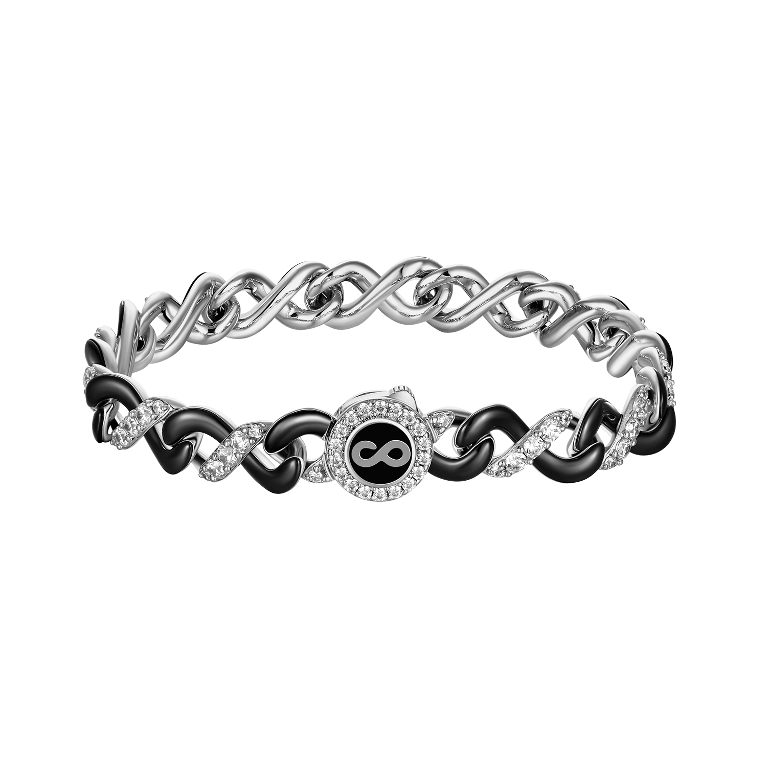 Infinity Two-tone Snake Shape Bracelet - 8mm