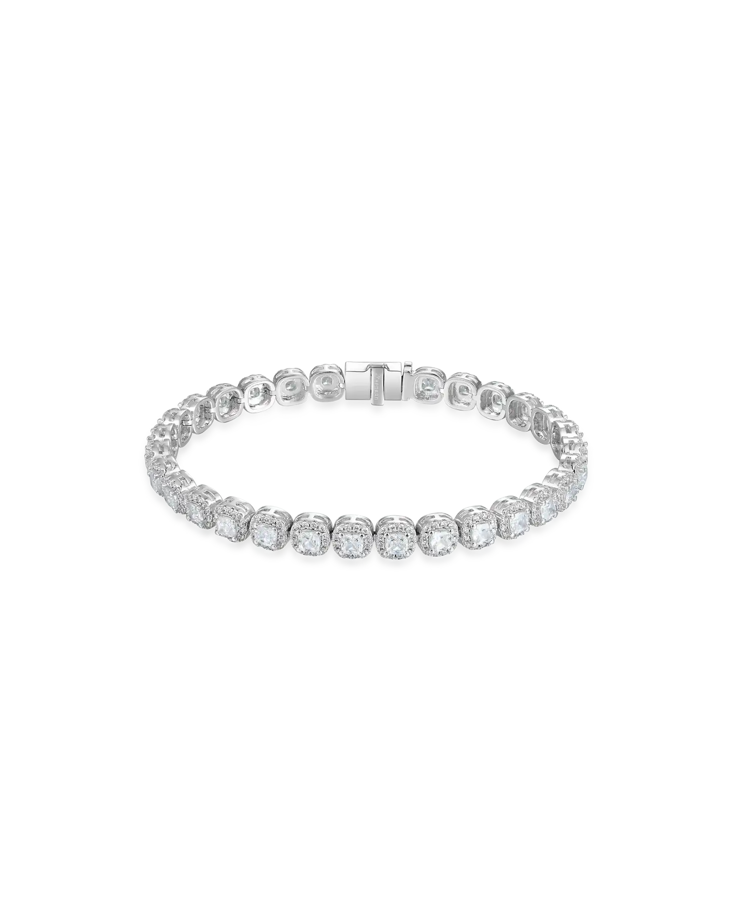 Cluster-Tennisarmband im Rundschliff – 7 mm