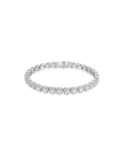 Round Cut Clustered Tennis Bracelet - 7mm