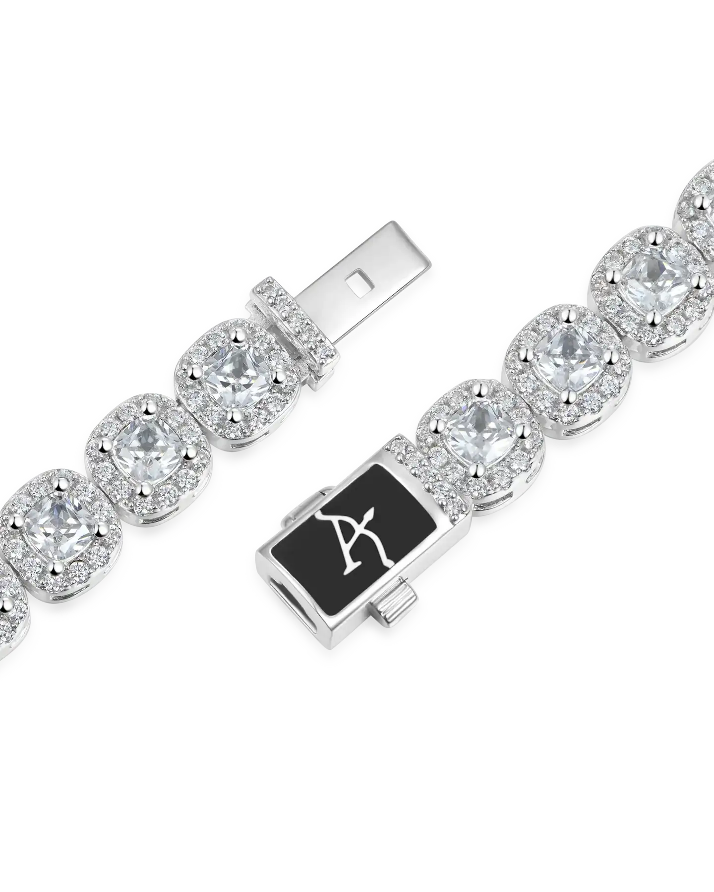 Cluster-Tennisarmband im Rundschliff – 7 mm