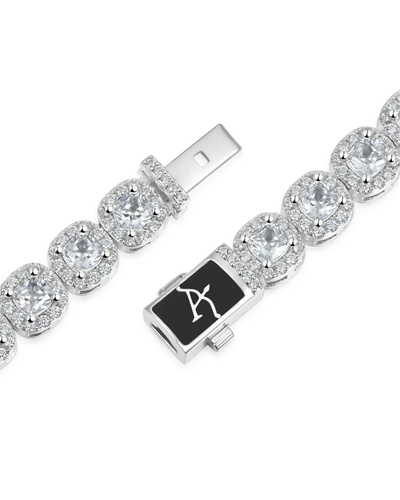 Round Cut Clustered Tennis Bracelet - 7mm
