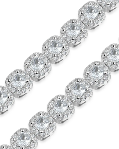 Round Cut Clustered Tennis Bracelet - 7mm