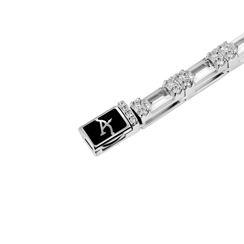 3mm Baguette und Rundschliff Tennisarmband - APORRO FINE JEWELRY - APORRO