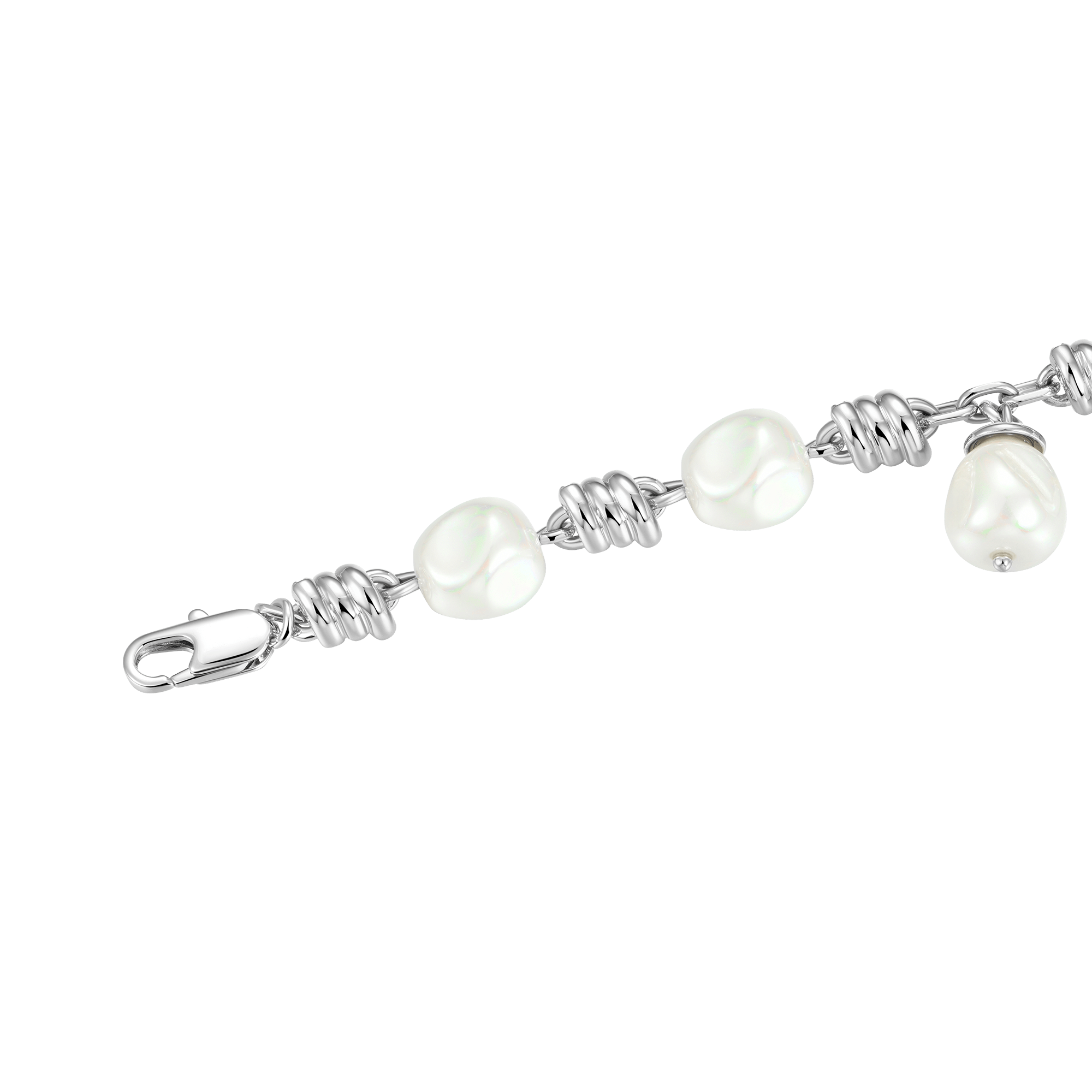 Barbed Wire Pearl Adjustable Bracelet - 8mm